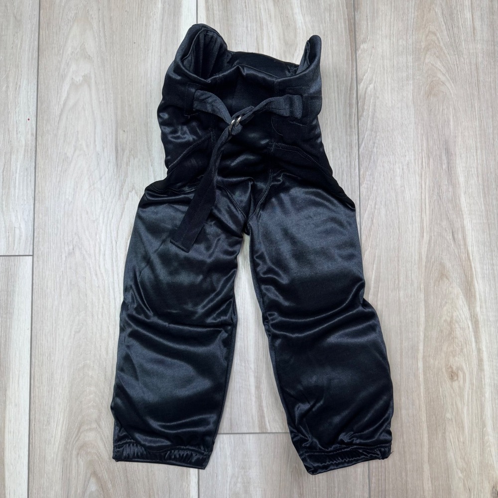 ASA Football Youth Small Black Satin Integrated Football Pants D-Ring Belt